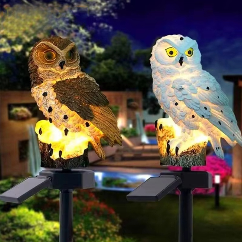Solar Owl Garden Stake Lights  - Outdoor Lighting Effects recension och pris