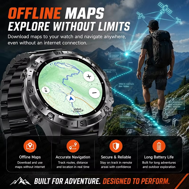 T-Rex3 Pro New GPS Smart Watch - Outdoor Lighting Wireless recension och pris