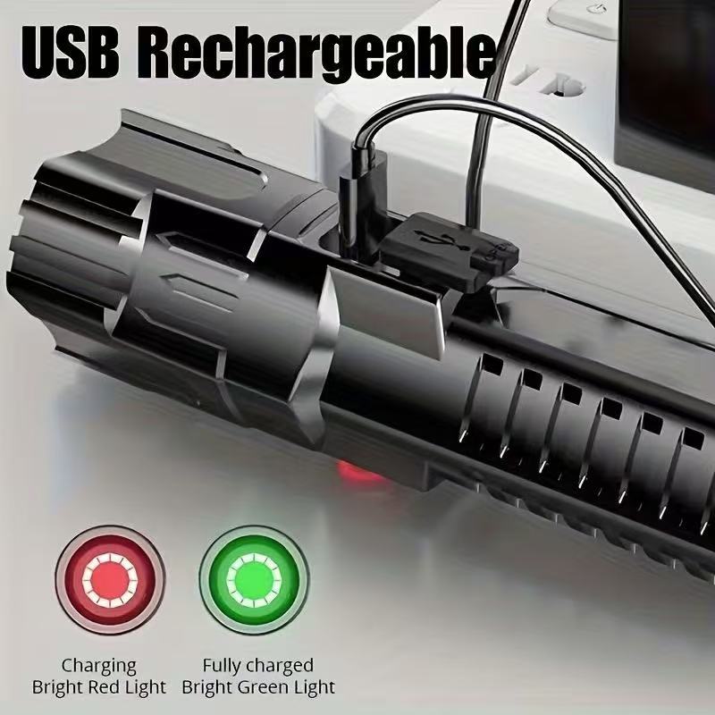 New High-power Led Flashlight  - Outdoor Lighting Black recension och pris