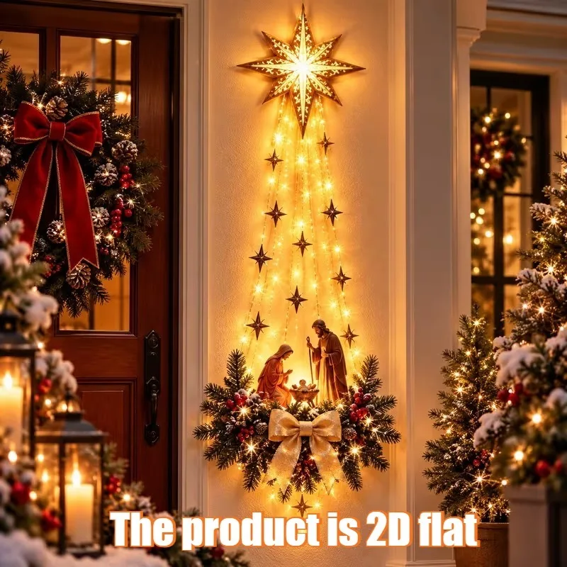 1-5PCS Glowing Xmas Door Hange - Outdoor Lighting Effects recension och pris