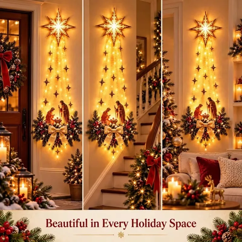 1-5PCS Glowing Xmas Door Hange - Outdoor Lighting Effects recension och pris